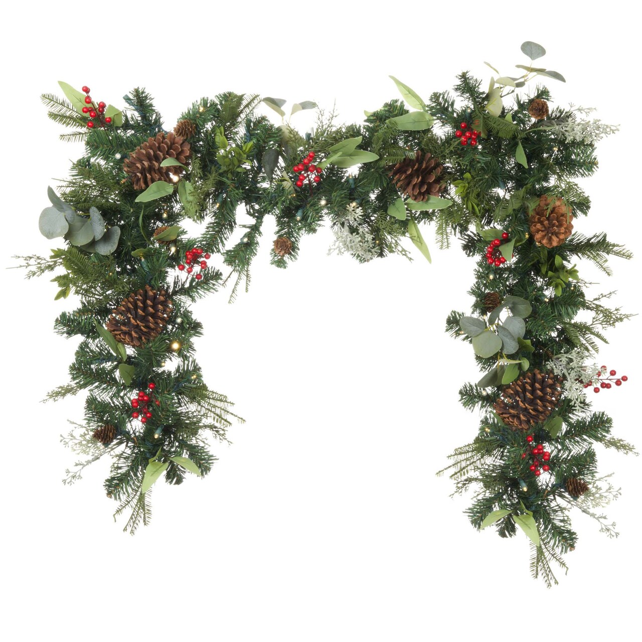 9 ft. Artificial Christmas Garland with Lights - Christmas Woods